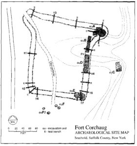 Fort Corchaug archaeological map